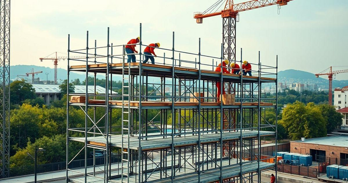 Andaime el&eacute;trico: como escolher o modelo ideal para sua obra