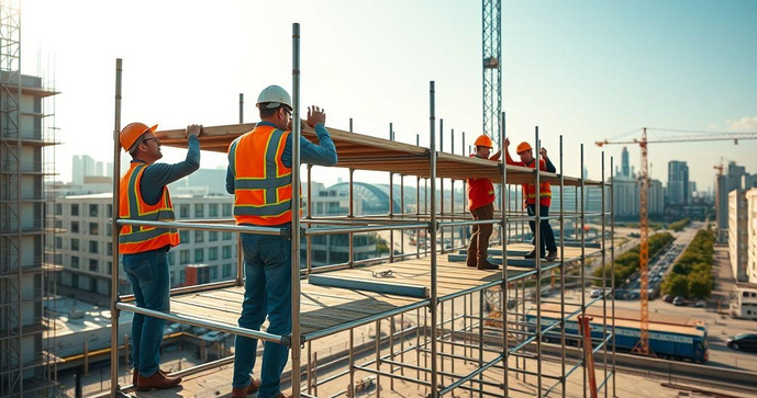 Montagem e desmontagem de andaimes: guia pr&aacute;tico para seguran&ccedil;a e efici&ecirc;ncia