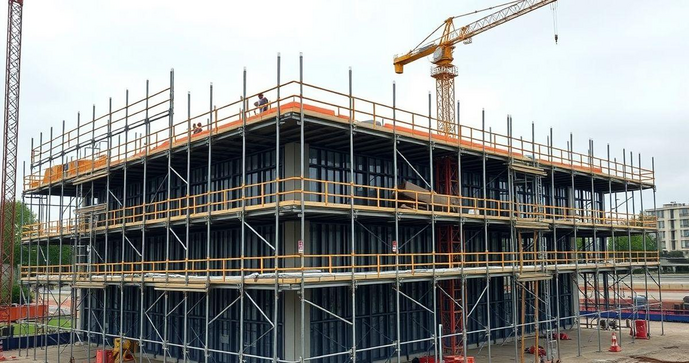 Andaime completo é a solução ideal para segurança e eficiência em obras e construções