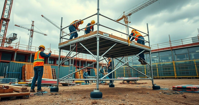 Sapata regulável para andaimes é a solução ideal para segurança e estabilidade